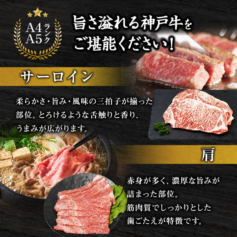 神戸牛 福袋 帝神 おまかせコース F  サーロインステーキ 肩