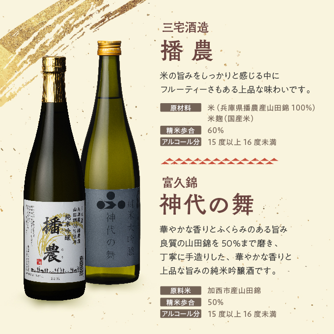 山田錦 堪能セット 定期便 6ヶ月 4蔵元 6種 日本酒 純米酒 純
