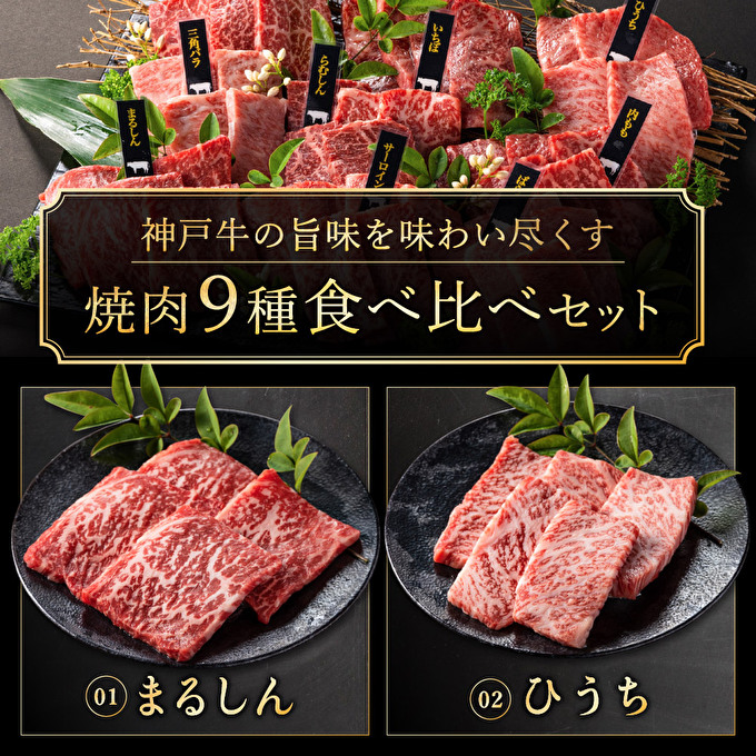 神戸牛 ステーキ 3種 920g 焼肉 9種 計720g ゆず山椒付き 生ハ