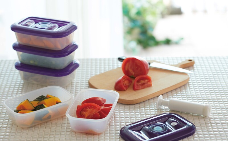 [ 真空クリアボックス M ] 真空ポンプ付き 真空保存容器 ア