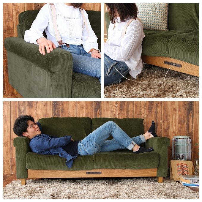 Rasic LP Sofa KH（カーキ） 木製 インテリア おしゃれ ソファ 