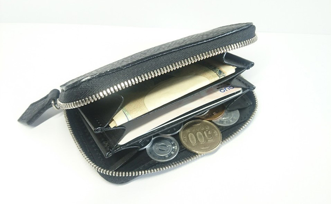 国産シュリンクレザー　ラウンドZIPコインケース ファッシ