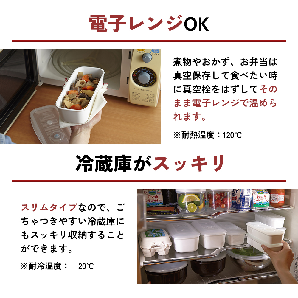 期間限定寄附額 [ 真空 スリムボックス S M L セット ] 真空ポンプ付き 真空保存容器 保存容器 真空保存 キャニスター 弁当箱 保存 容器 食器 電子レンジ キッチン キッチン用品 アサヒ軽金属