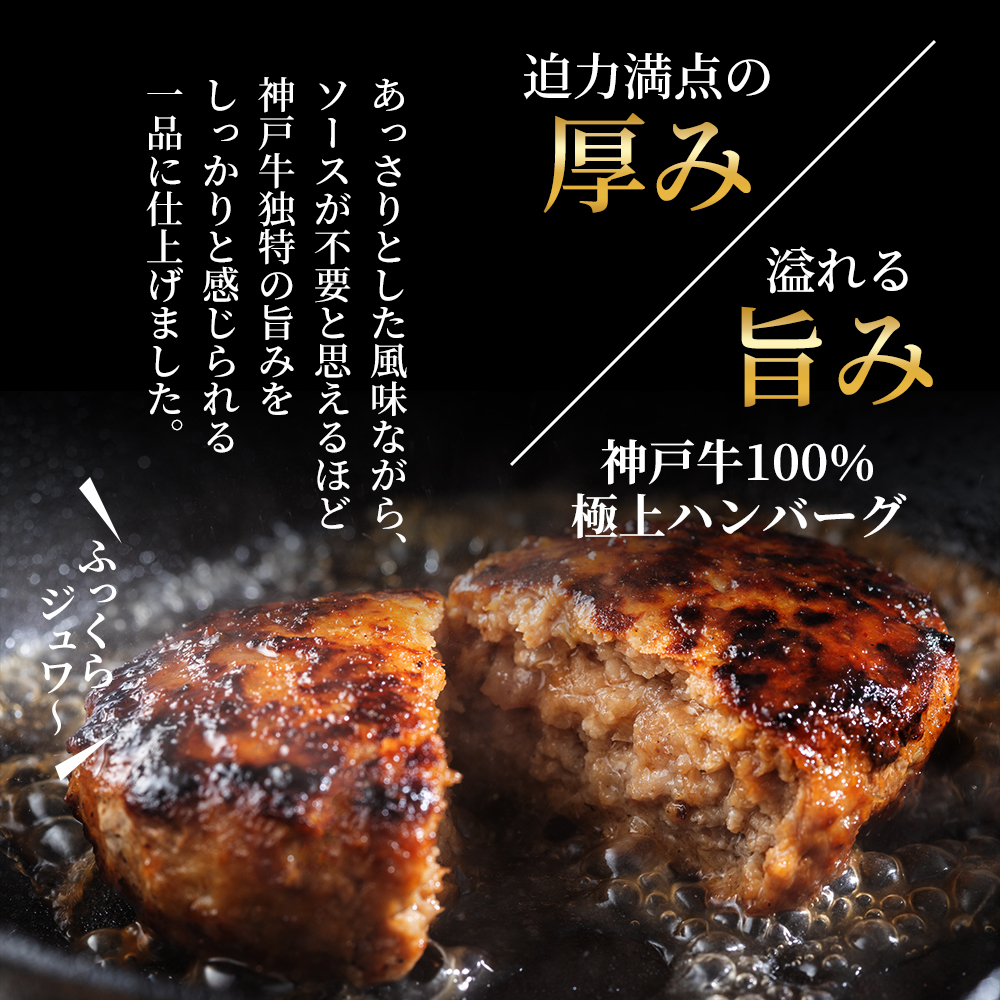 神戸牛 ハンバーグ 100g×10個  神戸ビーフ 国産 普段使い 肉 牛肉 セット 冷凍 小分け 帝神志方
