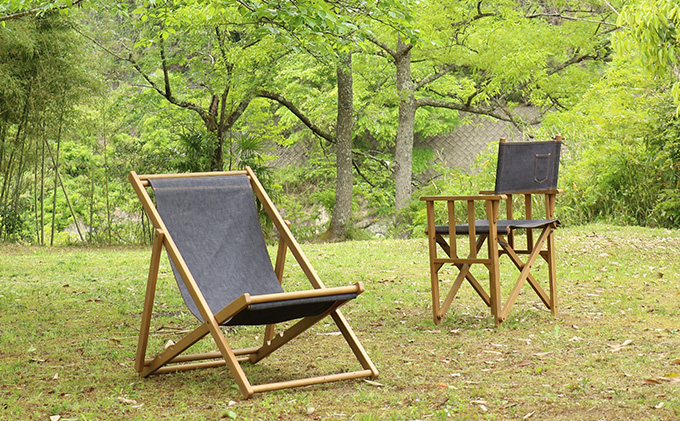 LUFT Deck Chair -デニム- アウトドア 新生活 木製 一人暮らし 買い替え インテリア おしゃれ 防災 市場家具 いちば イチバ ICHIBA koti 家具 椅子 チェア 木材 デニム素材 日用品
