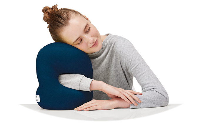 【MOGU-モグ‐】プレミアム　ホールピロー ディープブルー〔 クッション ビーズクッション まくら 枕 寝室まくら〕