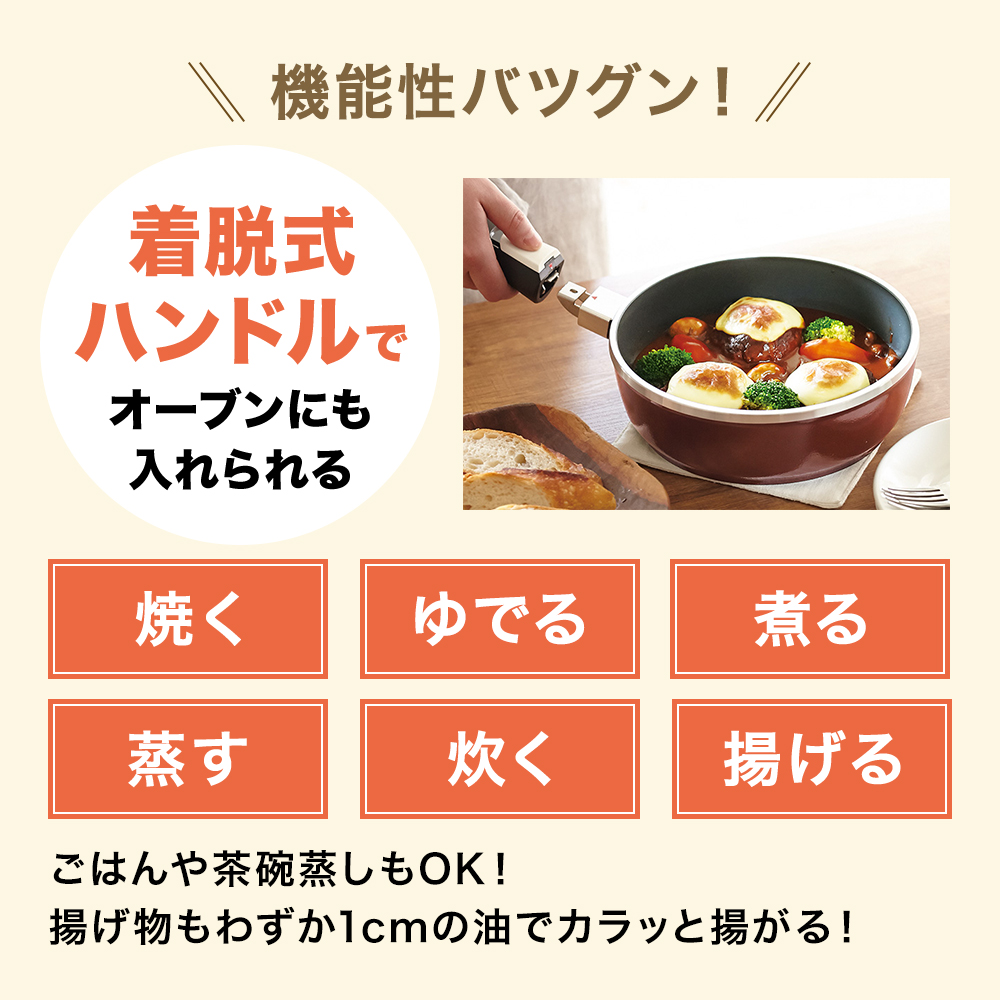 フライパン [ オールパンゼロ 24cm 20cm・マンゴー 適温計 ピ