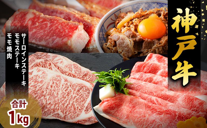 期間限定寄附額 神戸牛 福袋 帝神 おまかせコース C  サーロインステーキ ももステーキ カルビスライス