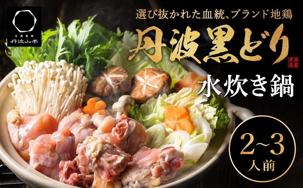 地鶏 丹波 黒どりブツ切り 水炊き セット 2～3人前 鍋 お家 