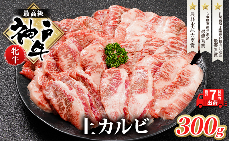 【最短7日以内発送】 神戸ビーフ 神戸牛 牝 上カルビ 焼肉 3