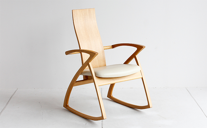 U-La ハイバック ロッキングチェア（ナチュラル） 木製 イン