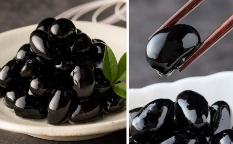 丹波の恵み～御進物に！！～阪本屋のギフト～【黒豆煮、栗甘露煮詰合せ2本】（黒豆煮390ｇ、栗甘露煮440ｇ）