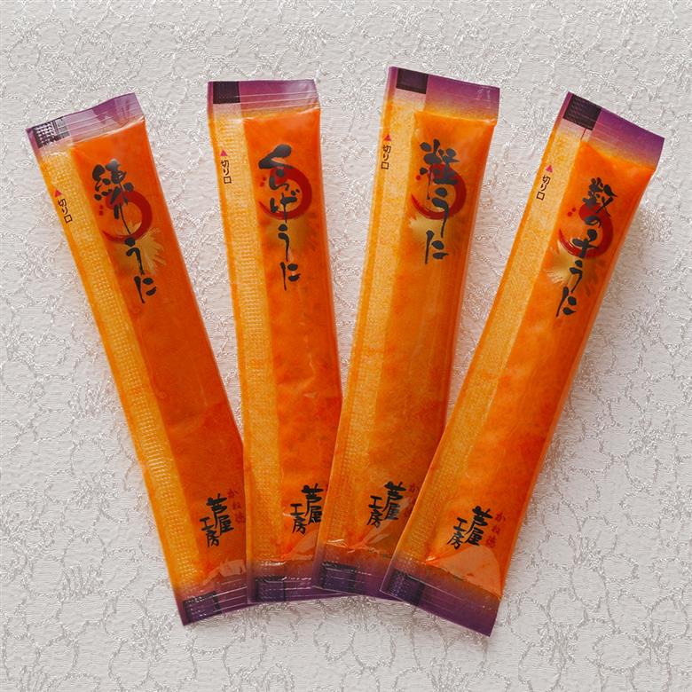 かね徳　4種類のうにを楽しむ　うにスティック御所姫 20本入