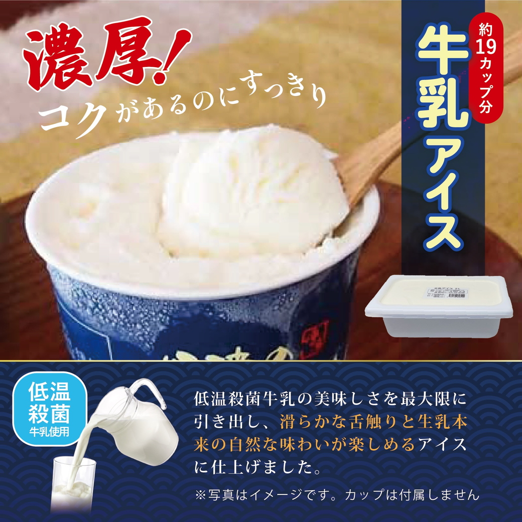 大容量★丹波産牛乳を使用した業務用２Lアイス２種