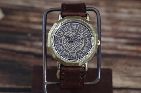 ハンドメイド腕時計（クオーツ式）AB-DG721  手作り カスタム腕時計 個性的 一点物 アンティーク ギフト メンズ レディース ユニセックス プレゼント