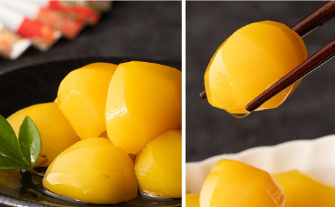 丹波の恵み～御進物に！！～阪本屋のギフト～【黒豆煮、栗甘露煮詰合せ2本】（黒豆煮500ｇ、栗甘露煮570ｇ）