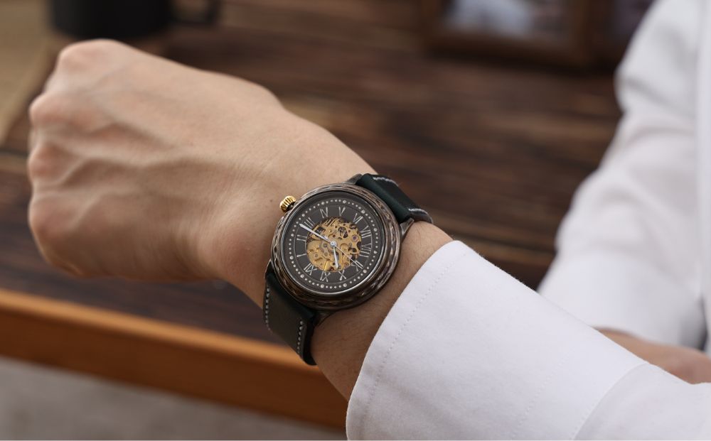 ハンドメイド腕時計（機械式自動巻）ATG-WR651  手作り カスタム腕時計 個性的 一点物 アンティーク ギフト メンズ レディース ユニセックス プレゼント