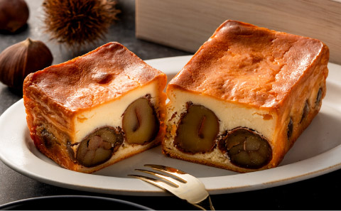 丹波栗ゴロリ「篠雪」高級チーズケーキ(木箱入り）