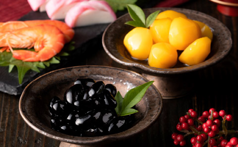 丹波の恵み～御進物に！！～阪本屋のギフト～【黒豆煮詰合せ2本】（黒豆煮390ｇ×2）