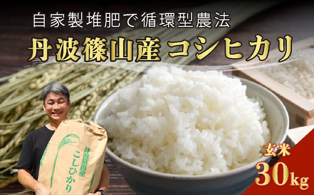 令和7年産　丹波篠山の大地で育まれたコシヒカリ　玄米30kg