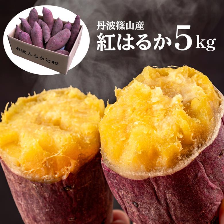 【2025年11月中旬以降発送】丹波ふるさと村の紅はるか　5ｋｇ（サイズ未選別）　さつまいも