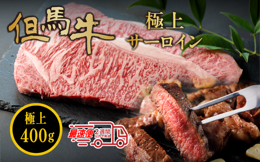 但馬牛サーロインステーキ　400g(200g×2枚)