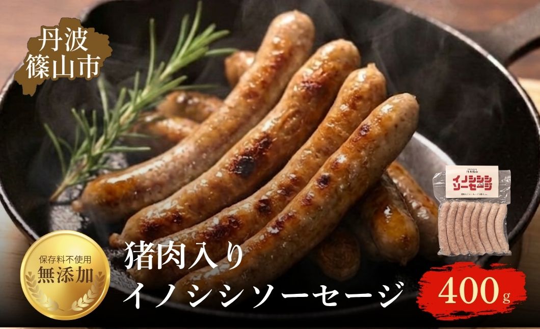 丹波篠山 イノシシソーセージ 8本入り×2セット[猪肉入り]無添加 天然羊腸使用 ジビエ ソーセージ 加工肉 ギフト 高たんぱく ヘルシー いのしし イノシシ 丹波篠山市