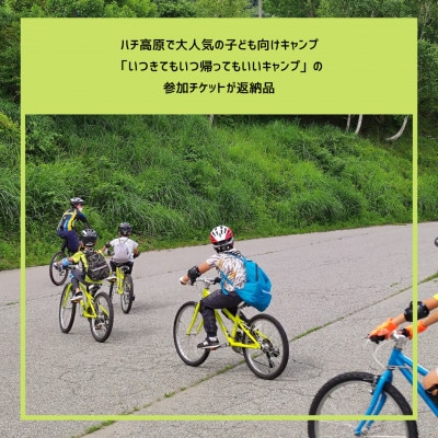 【ハチ高原】子ども向けキャンプ参加チケット9000円分