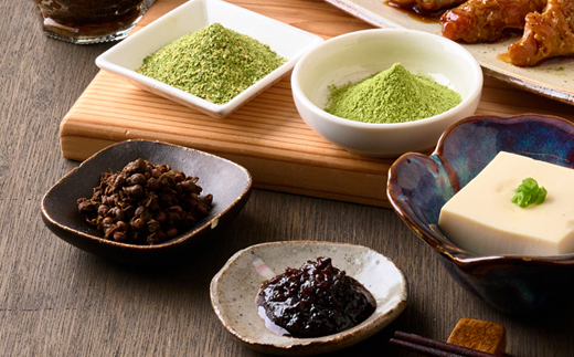 朝倉さんしょを満喫するフルコレクション　山椒味噌(赤味噌)と山椒佃煮と粉山椒(パウダーとあらびき)