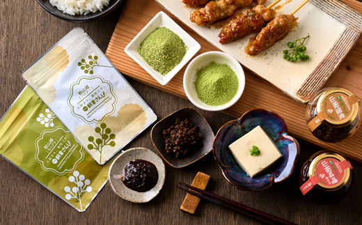 朝倉さんしょを満喫するフルコレクション　山椒味噌(赤味噌)と山椒佃煮と粉山椒(パウダーとあらびき)