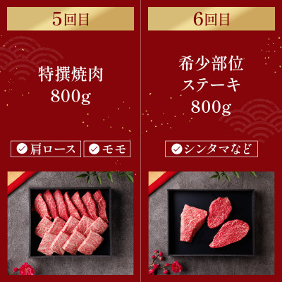 【毎月定期便】和牛セレブの神戸牛 定期便「ファーストクラス」全6回【配送不可地域：離島】