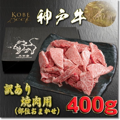 訳あり 神戸牛 焼肉用(部位おまかせ)400g YBY1 【2026年4月より順次発送】【配送不可地域：離島】