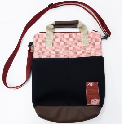 yabu+ ショルダートートバッグ赤刺子
