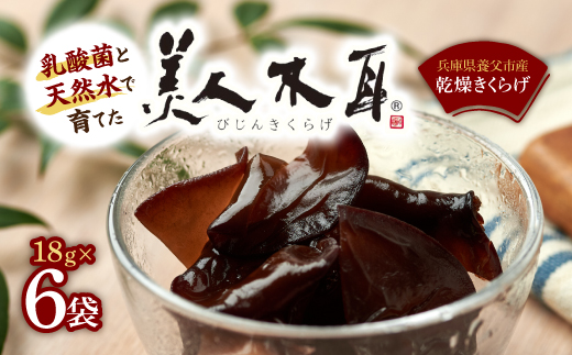 乳酸菌で育てた美人木耳(乾燥)