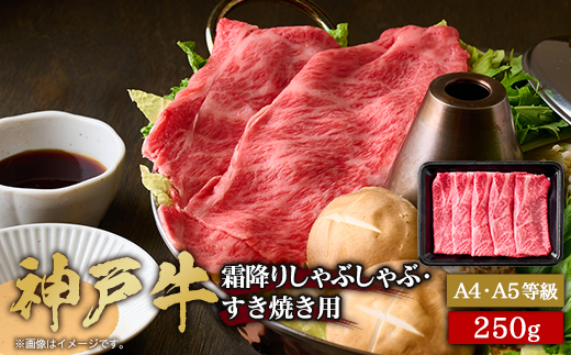 神戸牛　霜降りしゃぶしゃぶすき焼き　250g【配送不可地域：離島】