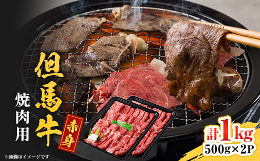 但馬牛　焼肉用(モモ・肩部位)1kg【配送不可地域：離島】