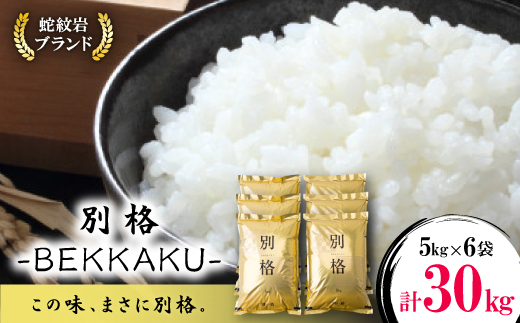 令和7年産新米・2025年9月以降発送【ブランド別格米30kg】