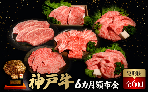 【毎月定期便】神戸牛6ヶ月頒布会全6回【配送不可地域：離島】