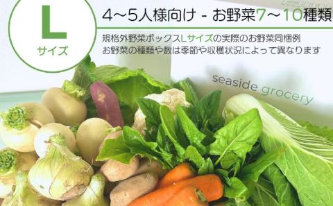 【シーサイドグロサリー】淡路島産規格外野菜ボックス・Lサイズ（4～5人向け）