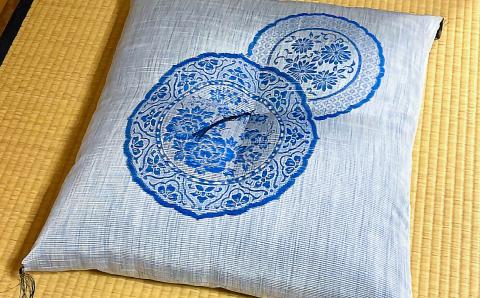 【浅井ふとん店】夏用座布団（来客用）・吉祥紬5枚組