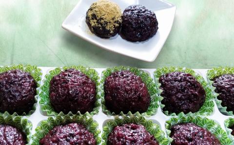 テレビで紹介された人気商品です。 【淡路島 ミレットマルシェ ソラ】○○コの知らない世界で紹介！ポリフェノールたっぷり　黒米おはぎ