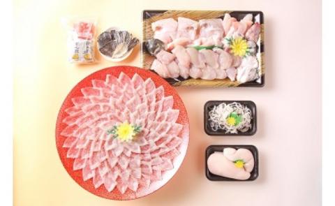 冷凍【淡路島3年とらふぐ】雪 ふぐ鍋・刺身・白子付（5～6人前）