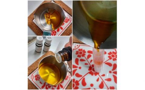 肌にやさしい安心の無添加リップクリームをカンタンに作れます。 【アロマピア】アロマコスメ作り体験！ミツロウリップクリーム作り（2名1組）