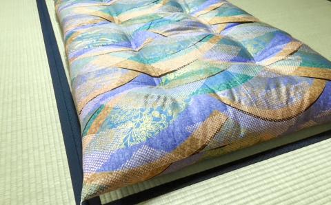 【浅井ふとん店】昭和レトロなコットン敷布団/シングル・ブルー