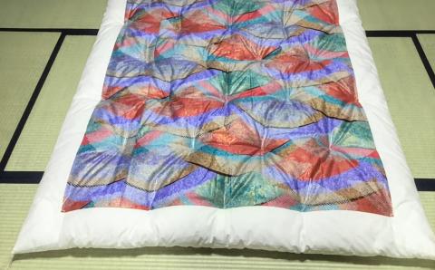 【浅井ふとん店】昭和レトロなコットン掛・敷布団セット/シングル・レッド