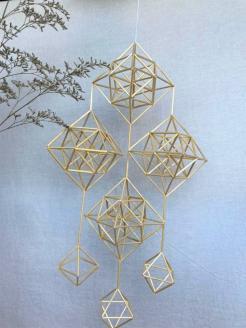 幻想的で美しい癒しのインテリア 【Papilio】光のモビール「ヒンメリ」　ステップアップ