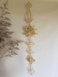 幻想的で美しい癒しのインテリア 【Papilio】光のモビール「ヒンメリ」　窓辺のプリズム