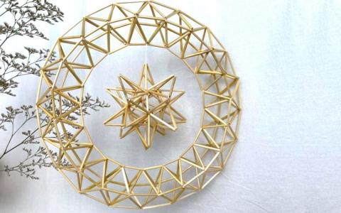 幻想的で美しい癒しのインテリア 【Papilio】光のモビール「ヒンメリ」　エンジェルサークル