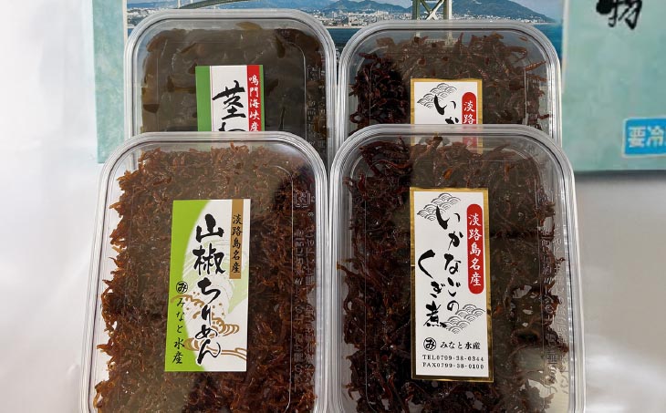 ◆逸品佃煮 三種・４点セット＜くぎ煮・山椒ちりめん・茎わかめの佃煮＞