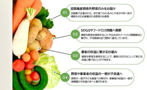 【シーサイドグロサリー】淡路島産規格外野菜ボックス・Mサイズ（2～3人向け）